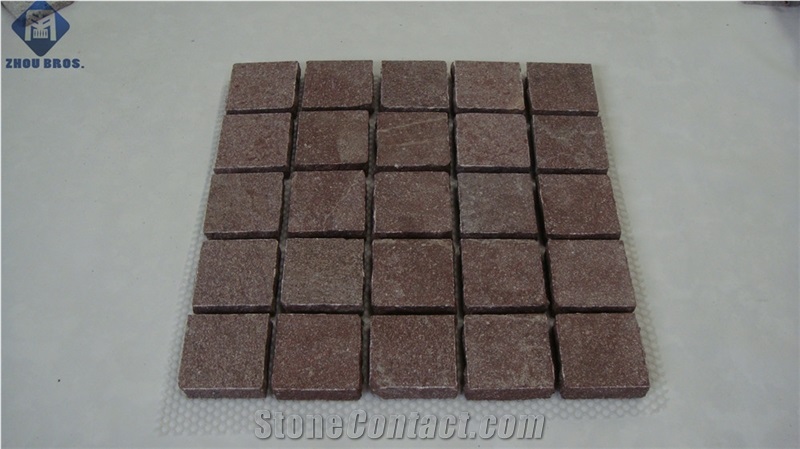 Dayang Red Granite Cobble Stone, Paving Sets, Cube Stone