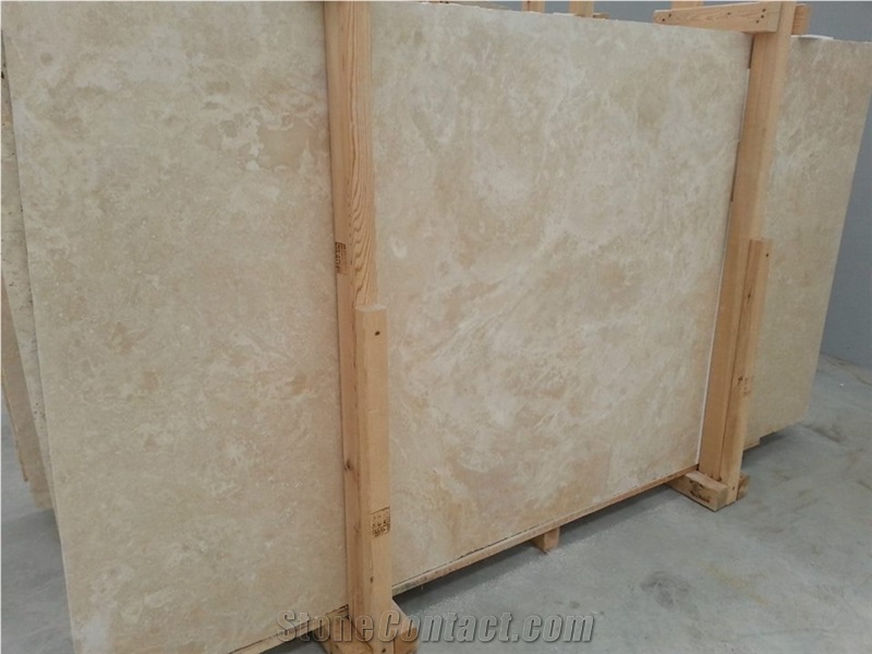 Light Travertine Cakmak Cross-Cut Filled & Honed Slabs