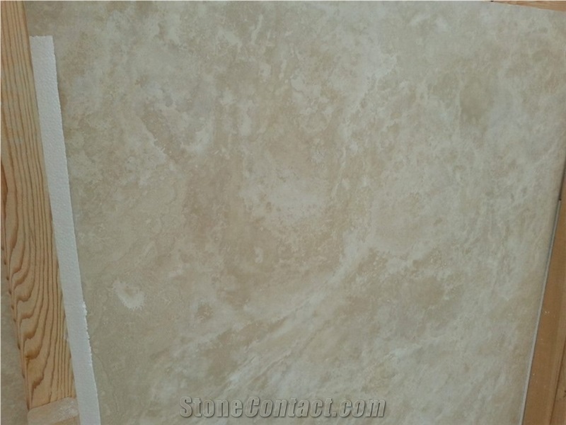 Light Travertine Cakmak Cross-Cut Filled & Honed Slabs