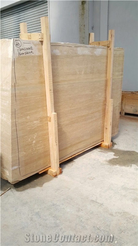 Light Travertine Cakmak Vein-Cut Filled & Honed Slabs