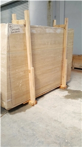 Light Travertine Cakmak Vein-Cut Filled & Honed Slabs