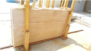 Light Travertine Cakmak Vein-Cut Filled & Honed Slabs
