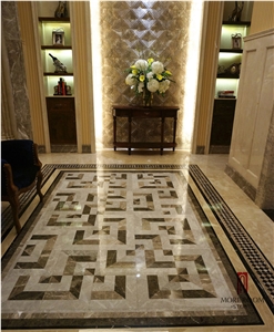 Greece Marble Price Polished Venus Grey Marble Waterjet Medallion Marble Flooring Medallion Polished Marble Carpet Medallions