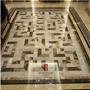 Greece Marble Price Polished Venus Grey Marble Waterjet Medallion Marble Flooring Medallion Polished Marble Carpet Medallions
