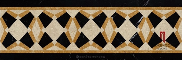 Iran Beige Marble Shayan Cream Marble Border Skirting Border Decos Flooring Border Indoor Stone Tiles
