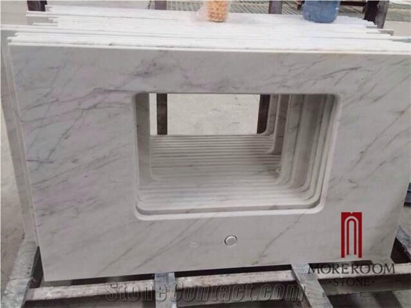 Italy Volakas Marble Countertop Bathroom Countertops Custom Vanity Tops Modern Bathroom Design