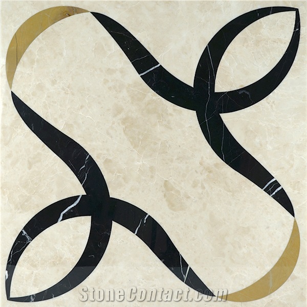 Laminated Medallions,Creama Marble Water-Jet Composite Marble Pattern
