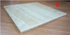 Permeable to Light Onyx Slabs & Tiles-Composite with Fiber Glass