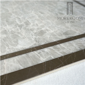 Portugal Estremoz Crystal Grey Marble Waterjet Square Medallion from Moreroom Stone