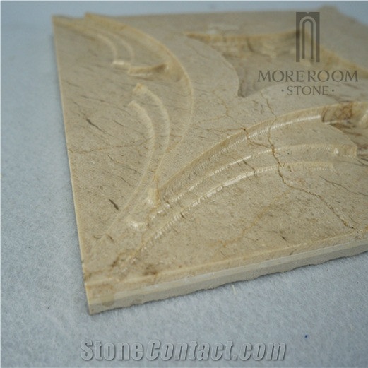 Serpecggiante Marble Etching 3d Cnc Walling Panel Tiles