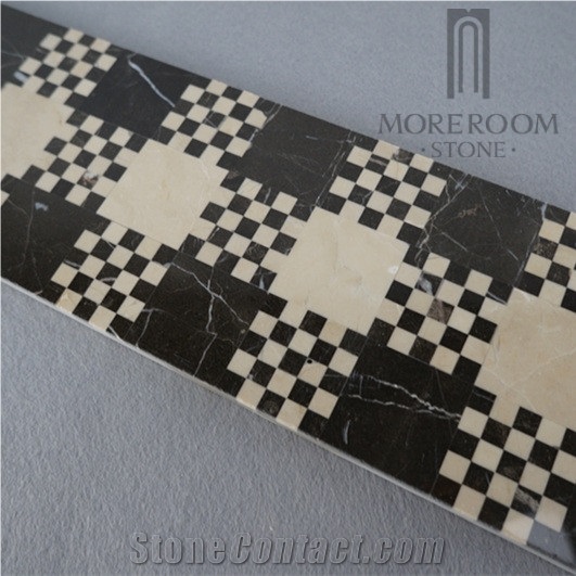 Spain Aulestia O Murelaga Nero Marquina Marble Marble Flooring Border Designs Marble Border Design Marble Border