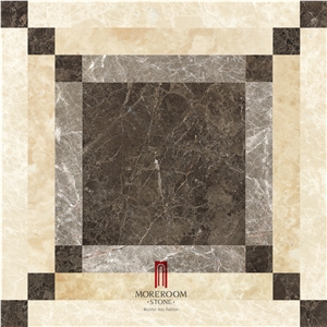 Spain Marble Tiles Price Polished Dark Emperador Marble Tiles Marble Water Jet Medallion Mosaic Medallion Floor Medallion Carpet Medallion Ceramic Backed Medallion
