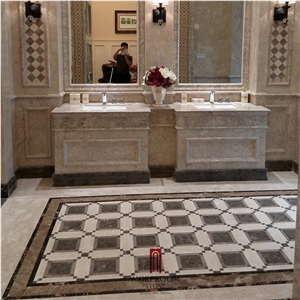 Spain Marble Tiles Price Polished Dark Emperador Marble Tiles Marble Water Jet Medallion Mosaic Medallion Floor Medallion Carpet Medallion Ceramic Backed Medallion