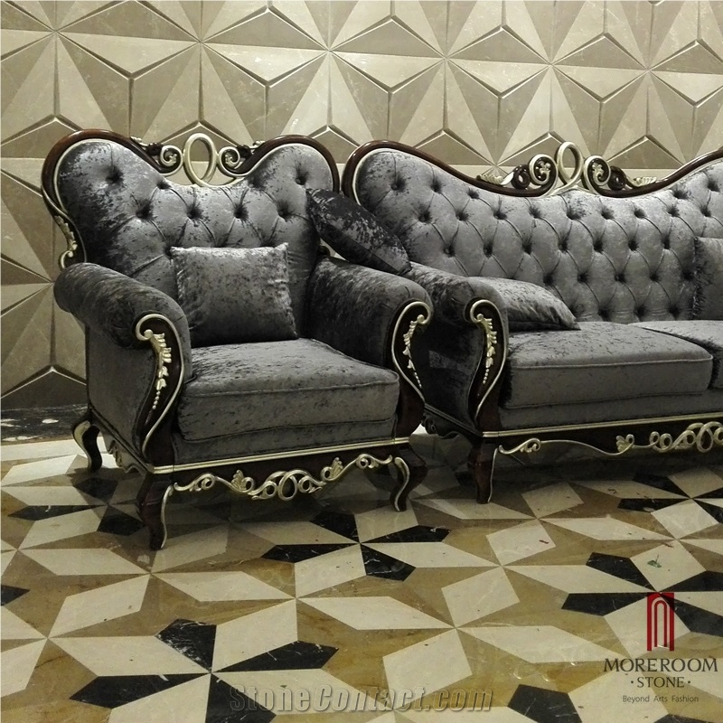 Spain Nero Margiuna Marble Carpet Medallions Floor Medallions Water Jet Medallion Square Medallions Composited Medallion, Nero Marquina Marble Carpet Medallions