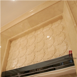 Spanish Beige Marble Tiles Crema Marfil Marble Polished Walling Tiles 3d Wall Panels Cnc Wall Panels Composited 3d Wall Natural Stone Tiles Decor Marble