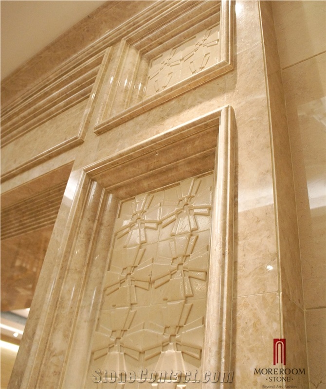 Spanish Beige Marble Tiles Crema Marfil Marble Polished Walling Tiles 3d Wall Panels Cnc Wall Panels Composited 3d Wall Natural Stone Tiles Decor Marble