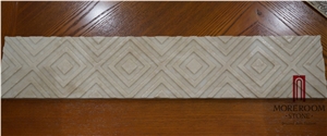Turkey Beige Marble Latte Beige Marble Border Cnc Marble Skirting Wall Faux Stone 3d Marble Border Decos