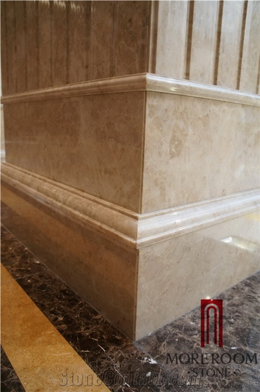 Turkey Cappuccino Light Marble Columns Architectural Columns Sculptured Columns Roman Columns Villa and Hotel Decor
