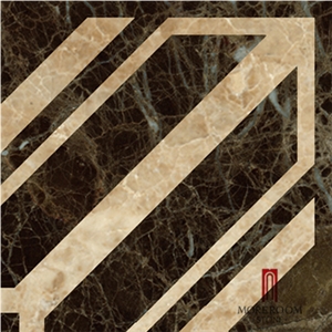 Turkey Cappucino Marble Dark Emperador Marble Border Skirting Border Decos