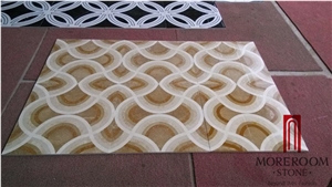 Turkey Composited Marble Waterjet Medallion Marble Floor Interior Decoration Building Material Flowers Wate -Jet Marble Designs Turkish Marble Price