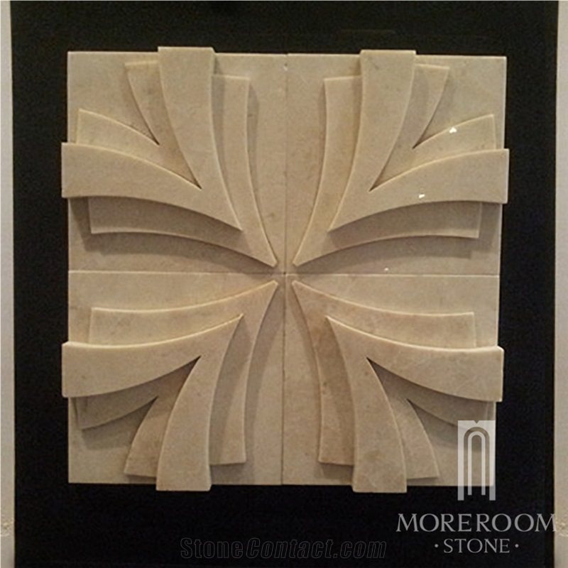 Turkey Marble Tiles Price Cappucino Marble Polished Wall Tiles 3d Wall Panels Cnc Wall Panels Building Ornament Marble Brick Composited 3d Wall for Background