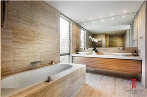Turkey Travertine Slabs Polished Beige Travertine Slab