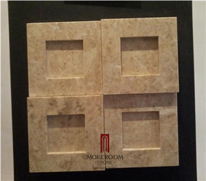 Turkish Beige Marble Cappuccino Marble Stone Tiles 3d Wall Panels Cnc Stone Tiles Walling Tiles for Background Decoration
