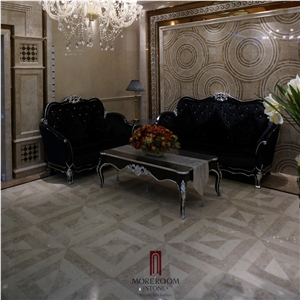 Turkish Marble Tiles Burdur Beige Marble Cappuccino Marble Tiles Water Jet Marble Medallion Floor Medallion Laminated Marble Tiles Polished Marble Floor Tile Design