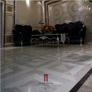 Turkish Marble Tiles Burdur Beige Marble Cappuccino Marble Tiles Water Jet Marble Medallion Floor Medallion Laminated Marble Tiles Polished Marble Floor Tile Design