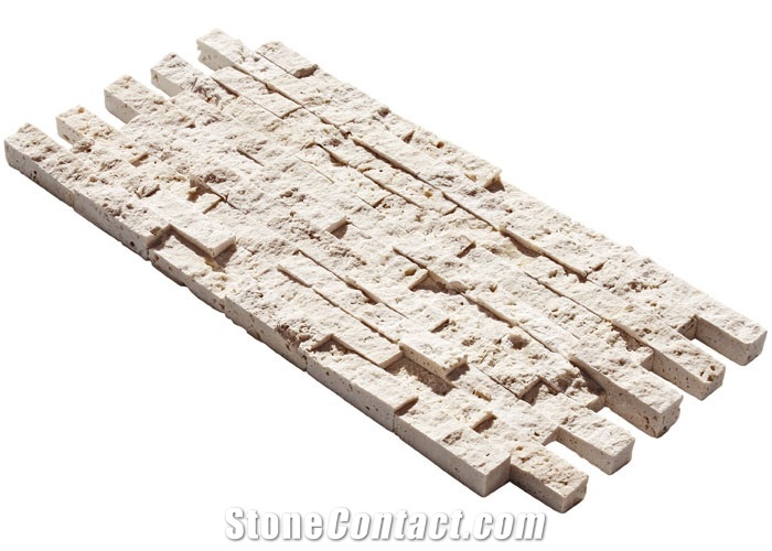 Beige Classic Marble Split Face Mosaic Tile
