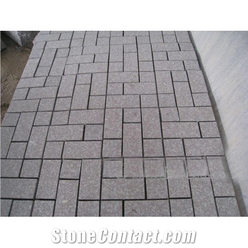 Cheap Price Red Granite Paving Stone, Walkway Pavers, Driveway Paving Stone, Cobble Stone on Net, Cube Stone
