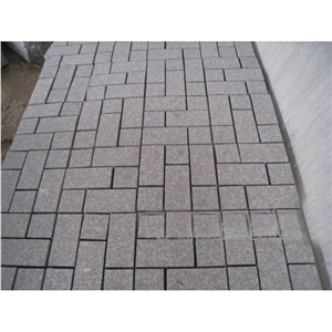 Cheap Price Red Granite Paving Stone, Walkway Pavers, Driveway Paving Stone, Cobble Stone on Net, Cube Stone
