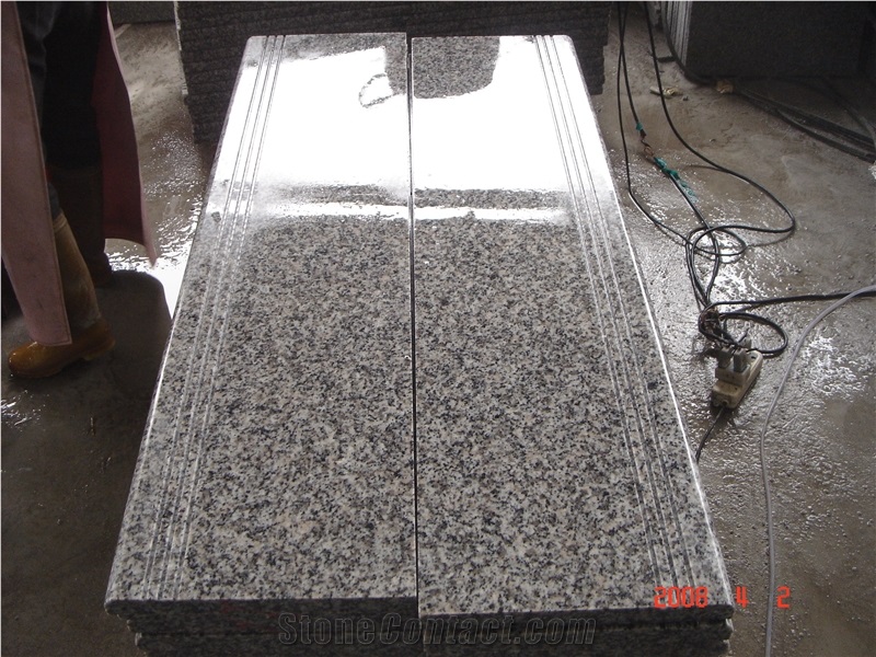 Chinese Grey Granite G623 Steps & Stairs & Tiles,Barry White Staircse,Bianco China Stair Threshold,China Bianco Sardo Riser,China Sardo Stair Treads