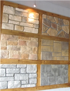 Multicolor Artificial Stone Culture Stone,Ledge Stone, Manmade Wall Cladding Panel