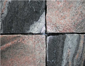 Multicolor Red Granite Paving, Flamed Surface Granite Stone Pavers