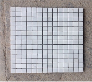 Polished White Marble Mosaic Tiles, Interior Stone Tiles, Mosaic Marble Floor Patterns