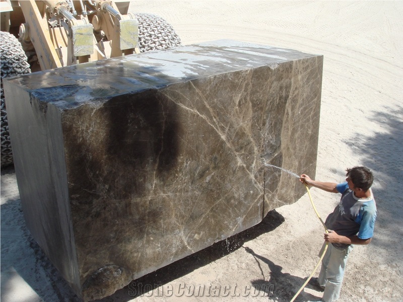 Dark Emperador Marble Block, Turkey Brown Marble