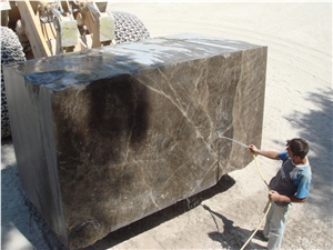 Dark Emperador Marble Block, Turkey Brown Marble