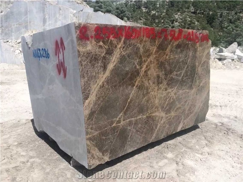 Dark Emperador Marble Block, Turkey Brown Marble