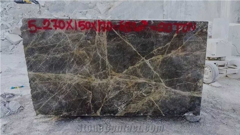 Dark Emperador Marble Block, Turkey Brown Marble