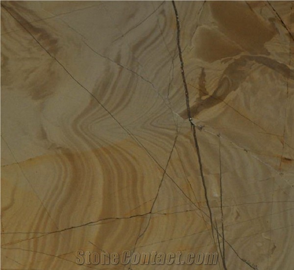 India Teak Wood Marble Slabs & Tiles, India Yellow Marble
