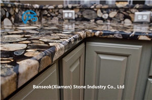 Nero Marinace Gold Countertop, Artificial Stone Kitchen Countertop