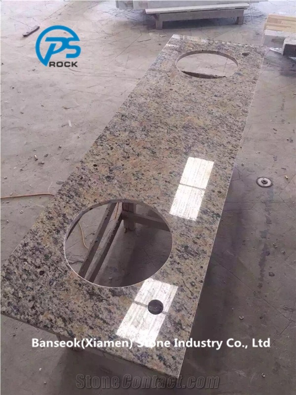 Yellow Granite Countertop, China Yellow Granite Bath Tops