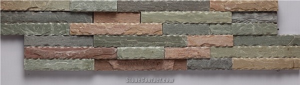 Rustic Slate Stone Cladding, Multicolor Slate for Wall Decoration