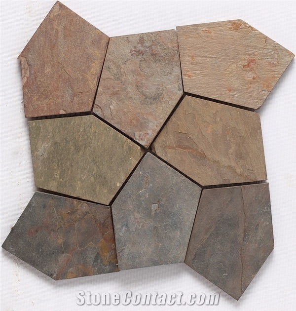 Rustic Slate Stone Cladding, Multicolor Slate for Wall Decoration