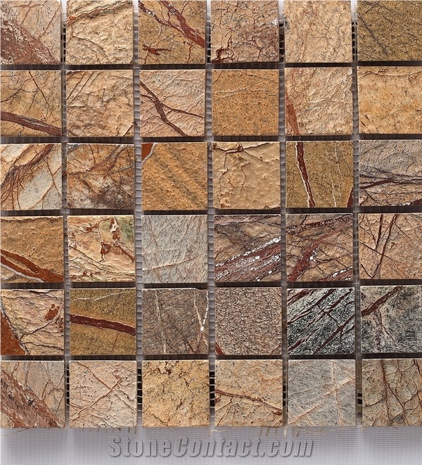 Rustic Slate Stone Cladding, Multicolor Slate for Wall Decoration