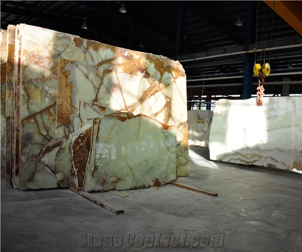 Iran Green Onyx Slabs