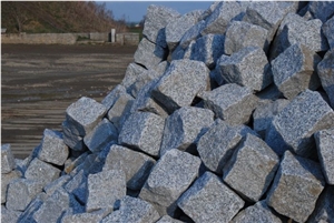Grey Granite Cube Stone