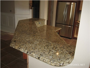 Giallo Veneziano Granite Kitchen Countertop, Yellow Granite Kitchen Countertops