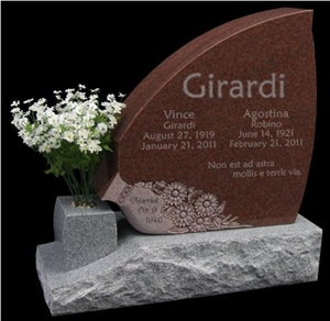 American Red Granite Headstone